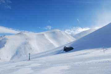 Fototapeta na wymiar snow mountains in Turkey Palandoken Erzurum