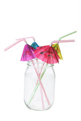 Drinking Straws in Bottle