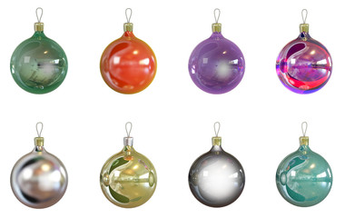 8 Christmas balls