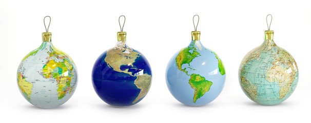 Christmas balls Earth