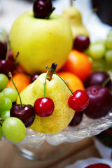 Fresh fruit on a festive platter