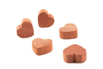Cœurs en bois
