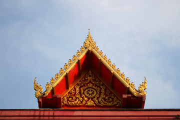 Naklejka premium Roof temple in Bangkok.