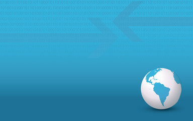 Blue Business Globe Background