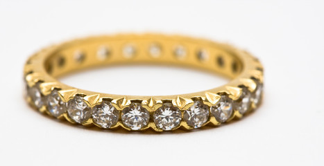 Diamond ring isolated on white © Minerva Studio