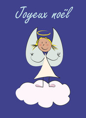 fillette ange joyeux noël