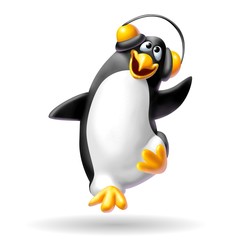 Fototapeta premium muzyczny pingwin