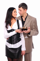 Young charming couple