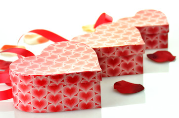 red gift boxes