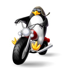 pinguïn motorrijder