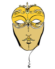 illustrated abstract mask for your carnival design