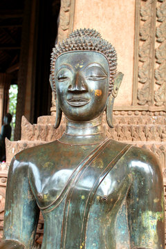 Buddha Image, Haw Phra Kaew ,Vientiane, Lao P.D.R.
