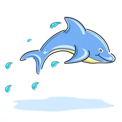 Türaufkleber glücklicher Delphin © get4net