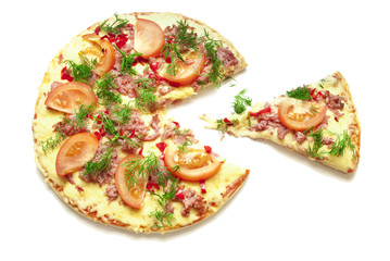 pizza isolated on white background