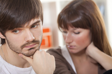 Naklejka premium couple conflict