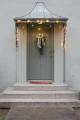 French style door with lights