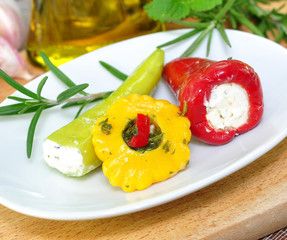 Ziegenkäse, Paprika