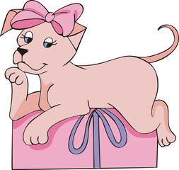 Pink kitty gift