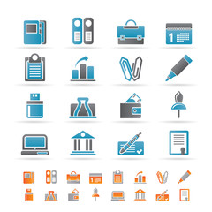 Business, Office and Finance Icons - Vector Icon Set