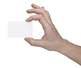 Obraz premium hand holding blank message note