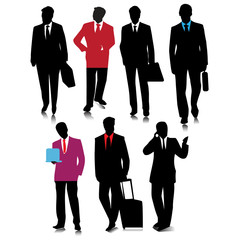 Silhouettes of business men.Vector