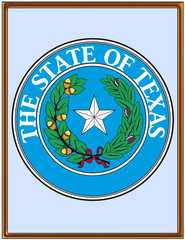 USA state texas seal emblem coat