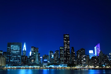 Fototapeta na wymiar Midtown Manhattan skyline at Night Lights, New York City