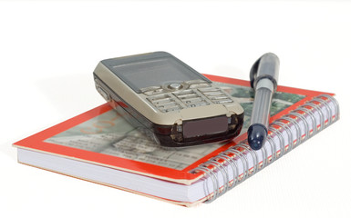 Business notebook phone pen