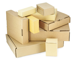 Cardboard boxes kit  isolated