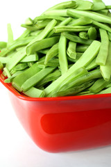 pişmeye hazır fasulyeler