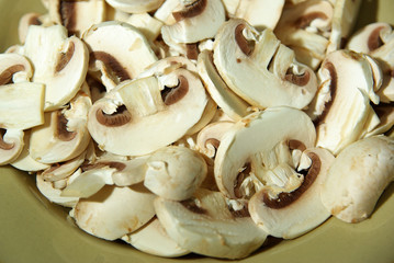 Assiette de champignons de Paris