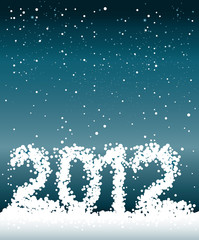 2012 Happy New Year greeting card.