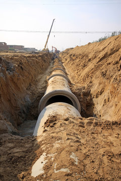 underground drainage pipeline construction