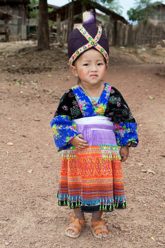 Mädchen von Laos Volksgruppe Hmong