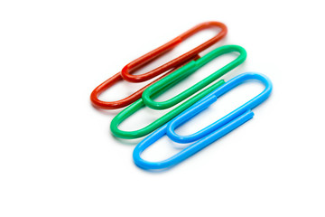 Clips isolated on the white background