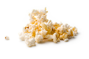 Popcorn isolated on white
