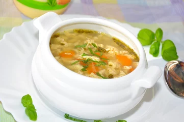 Photo sur Plexiglas Eierflockensuppe