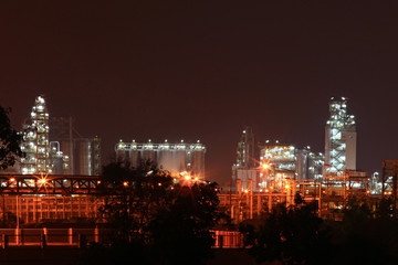 landscape of oil  refinery factory