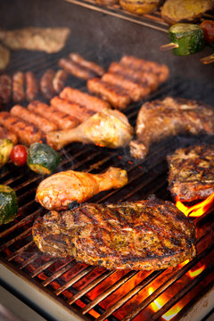 Steak on BBQ