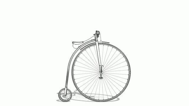 Penny-Farthing Bicycle Animation 01