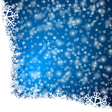 happy new year illustration with snow flakes