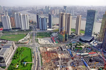 Fototapete China Shanghai Pudong skyline © claudiozacc