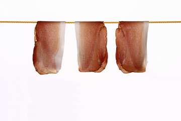 Schinken auf Wäscheleine
