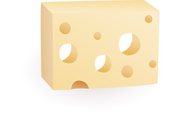 Cheese slice vector illustration