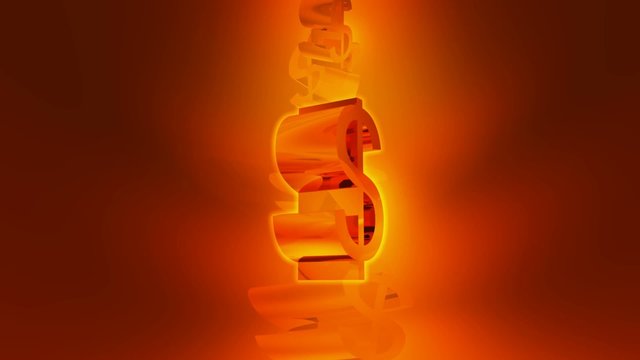 Der flammende Dollar - Dollarsymbol