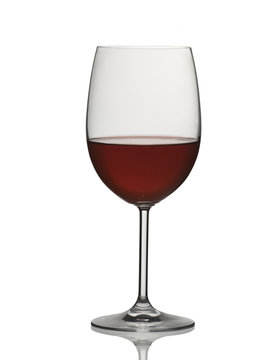 wine glass on a white background