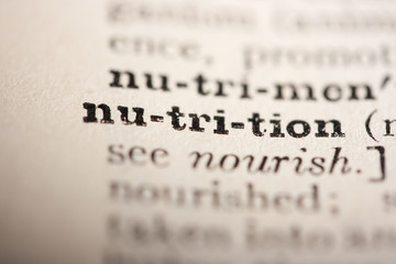 Fototapeta premium Word nutrition