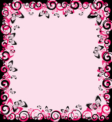 Beautiful background with tropical butterfly