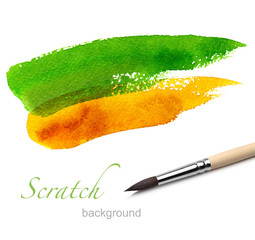 brush and paint scratch