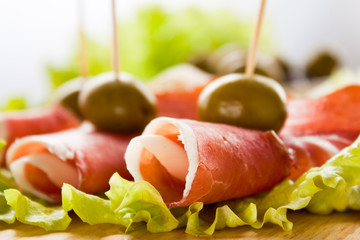 Slices of prosciutto